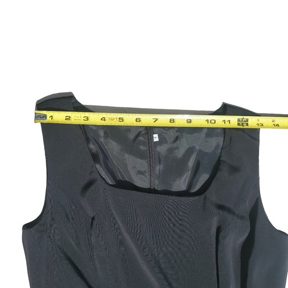 Vintage Black Montage by Mon Cheri Square-Neck Slim-Cut Gown Size 4 - Picture 8 of 16